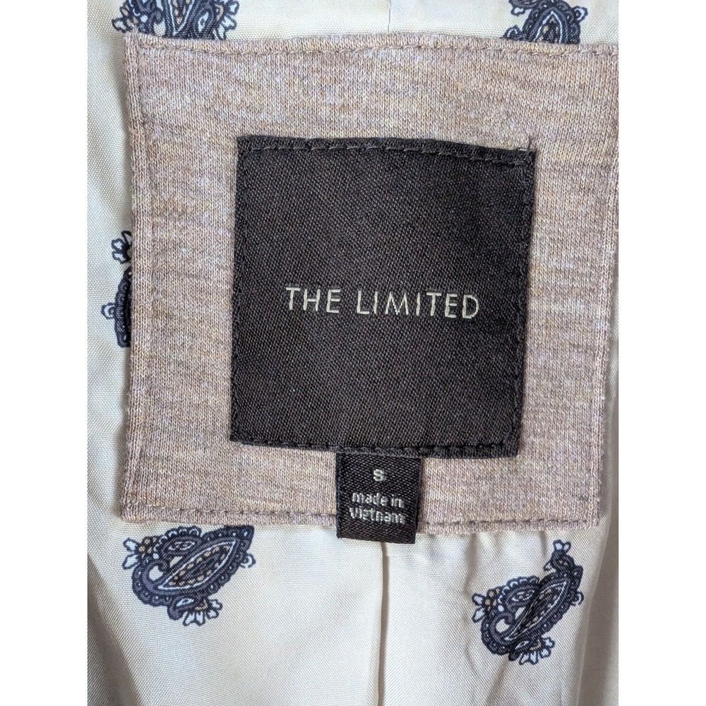 The Limited Tan Heathered Double Breasted Blazer Paisley Lining Small - Picture 4 of 10